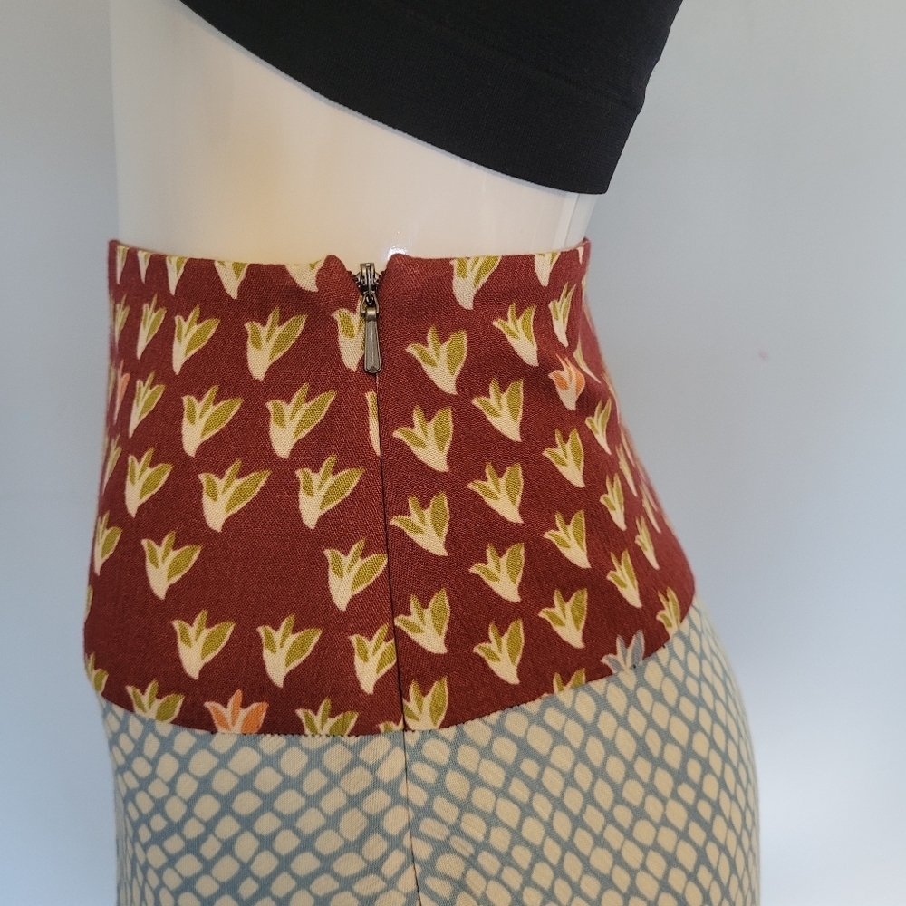 White Stuff Split Print Skirt, VGUC, Size 8 - Picture 6 of 9